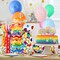 105 PCS Rainbow Cellophane Treat Bags, Polka Dot Stripes Printed Pattern Goodie Candy Favor Bags with Twist Ties for Pride Day Kids School Lunches Baby Shower Birthday Party Supplies